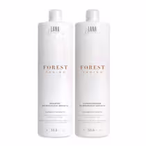 Kit com shampoo e condicionador Forest Tanino de Lana Brasiles. Volumetria 1L cada.