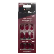 Imagem do produto Macrilan Efeito Gel Escarlate UP708A - Unhas Postiças (24 Unidades)