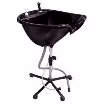 Imagem do produto Mega Bell Lavatório Portátil com Pé Fixo Para Salão Preto