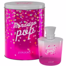 Perfume Morango Pop 100ml - Pokoloka, com a lata que vem com o produto