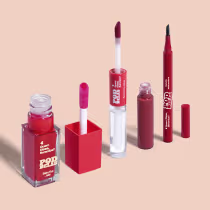 Imagem do produto Combo Caneta Delineadora Preta 1,2ml + Balm Tint Jelly Vermelho 6,5ML+ Batom Duo Gloss Vermelho 8ml