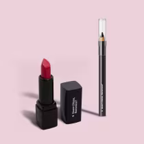 Imagem do produto Combo Mini Make Clássica: Batom Vermelho 1,6g + Lápis de Olhos Preto 600mg