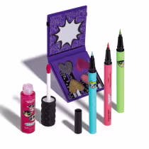 Imagem do produto Combo QDB As Meninas Superpoderosas: Mini Paleta de Sombras 4g + 3 Canetas Delineadoras 0,4g cada + Lip Oil Translúcido 9,5ml