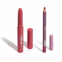 Imagem do produto Combo By Nah Cardoso: Gloss Labial Rosa Cotton Candy 2,4ml + Lápis Contorno Labial Marrom Brave 1,1g