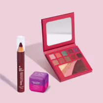 Imagem do produto Combo Paleta De Maquiagem Multifuncional 12g + Lápis Marrom Multifuncional 3 Em 1 1,2g +  Hidratante Labial 6,2