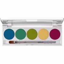 Imagem do produto ELEGANTE PALETA DE SOMBRAS COM 5 CORES, ESPELHO E PINCEL TOM RIO - KRYOLAN