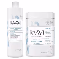 Imagem do produto Raavi Kit Para Massagem Óleo Neutro 1L+Creme Neutro 1kg