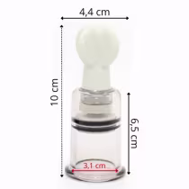 Imagem do produto Estimulador de Mamilos E Clitóris com Sucção e Pressão Unissex em Acrílico - 2 Unidades