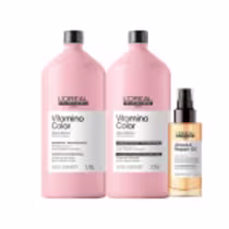 Imagem do produto Kit L'Oréal Professionnel - Shampoo 1,5L , Condicionador 1,5L Vitamino Color + Óleo 90ml Absolut Repair Gold