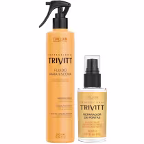 Imagem do produto KIT FLUIDO PARA ESCOVA 300 ML E REPARADOR DE PONTAS TRIVITT