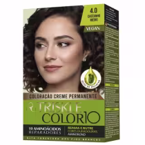 Imagem do produto TRISKLE TINTA KIT COLOR10 COR:4.0 CASTANHO NATURAL