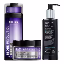 Imagem do produto Kit Truss Blond Revolution - Shampoo 300ml + Máscara 180g + Night Spa 250ml