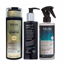 Imagem do produto Kit Truss No Metal - Shampoo 300ml + Night Spa 250ml + Uso Obrigatório 260ml