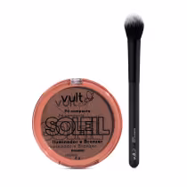 Imagem do produto Combo Vult Make: Pó Compacto Iluminador e Bronzer 6g + Pincel Multi Iluminador