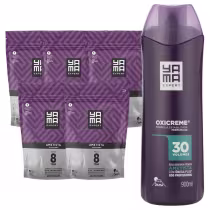 Imagem do produto Kit 5 Pó Descolorante Ametista + Oxigenada 30 Volumes 900ml Grande Profissional 8 Tons Yama 300g