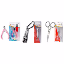 Kit NYBC Beauty Alicate para Cutículas Rosa + Cortador de Unha + Tesoura, 3 produtos.