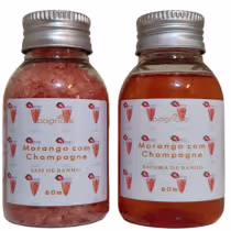 Imagem do produto Sal de Banho e Espuma Banheira Hidro Ofuro Morango Champagne