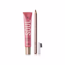 Imagem do produto Kit Soul Blush Líquido  Rosa Coradinho + Lápis Para Sobrancelhas Médio Claro