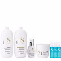 Imagem do produto Kit Alfaparf Semi Di Lino Diamond - Shampoo 1L + Condicionador 1L + Mascara 500ml + Fluído 125ml + 3x Ampola 13ml