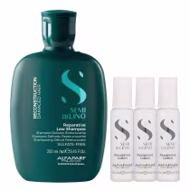 Imagem do produto Kit Alfaparf Semi Di Lino Reconstruction - Shampoo 250ml + 3x Ampola 13ml