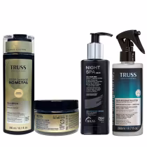 Imagem do produto Kit Truss No Metal - Shampoo 300ml + Máscara 180g + Night SPA 250ml + Spray Uso Obrigatório 260ml
