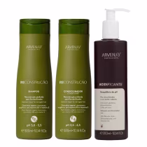 Imagem do produto Kit Arvensis Reconstrução - Shampoo 300ml e Condicionador 300ml e Acidificante 300ml