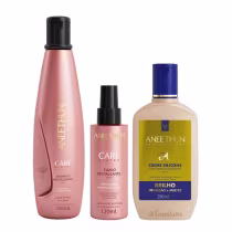 Imagem do produto Kit Aneethun Care System Revitalizante - Shampoo 300ml e Fluído 120ml e Creme Silicone 250ml