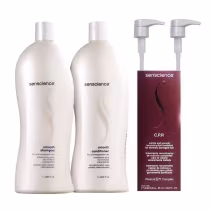 Imagem do produto Kit Senscience Smooth - Shampoo & Condicionador 1 Litro + CPR (2x25) + Válvula Pump
