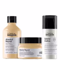 Imagem do produto Trio L'Oréal Professionnel Serie Expert Absolut Repair Omega 9 + Protein Metal Detox (3 Produtos)