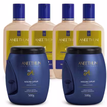 Imagem do produto Kit Linha A Creme De Silicone 4x250ml Máscara 2x500g Aneethu
