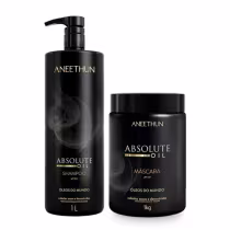 Imagem do produto Kit Absolute Oil Shampoo 1L E Máscara 1Kg Nutrição Profunda Duradora Aneethun (02 Produtos)