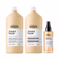 Imagem do produto Kit Absolut Repair Shampoo 1,5l + Condicionador 1,5l + Óleo 90ml