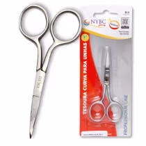 Tesoura curva para unhas.
