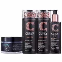 Imagem do produto Kit Truss Curly - Shampoo 300ml + Condicionador 300ml + Leave-in Fix 250ml + Máscara Specifc 180g