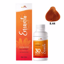 Imagem do produto Kit Beleza Ruiva Encanto Colors 8.44 e Oxigenada 30vol 9%