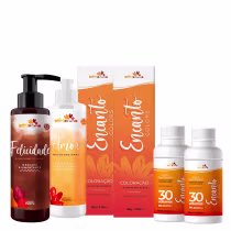 Imagem do produto Kit Beleza Ruiva Encanto Colors Ruivo Acobreado Dourado - Base 8