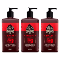 Imagem do produto Kit 3x Balm Hidratante Para Barba Negra 120ml Don Alcides