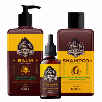 Imagem do produto Kit Balm Shampoo Óleo Para Barba Lemon Bone Don Alcides