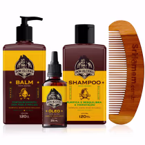 Imagem do produto Kit Balm Shampoo Óleo Pente Curvo Barba Lemon Bone Don Alcides