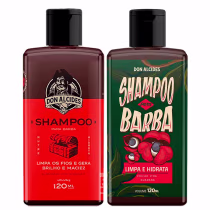Imagem do produto Kit 2x Shampoo Para Barba Negra e Guaraná 120ml Don Alcides