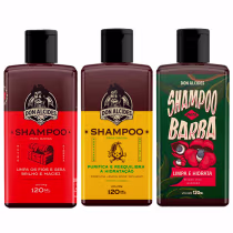 Imagem do produto Kit 3x Shampoo Para Barba Negra Lemon Guaraná Don Alcides