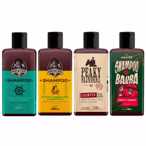 Imagem do produto Kit 4x Shampoo Barba Calico Lemon  Peaky Guaraná Don Alcides