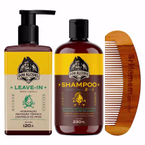 Imagem do produto Leave-in 120g e Shampoo 230ml Lemon Pente Curvo Don Alcides