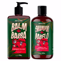 Imagem do produto Kit Balm Para Barba Shampoo Para Cabelo Guaraná Don Alcides