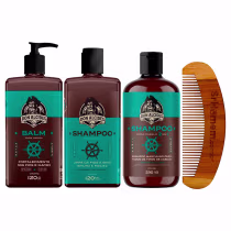 Imagem do produto Balm Shampoo Barba e Cabelo Calico Pente Curvo Don Alcides