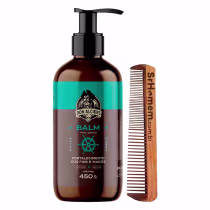 Imagem do produto Kit Balm Para Barba Calico Jack 450g Pente Duplo Don Alcides