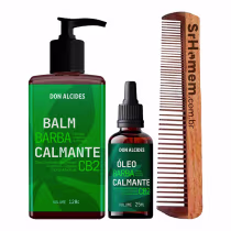 Imagem do produto Kit Balm e Óleo Para Barba CB2 e Pente Duplo Don Alcides