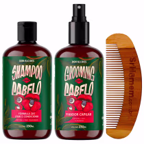 Imagem do produto KIt Shampoo 230ml Grooming Guaraná Pente Curvo Don Alcides