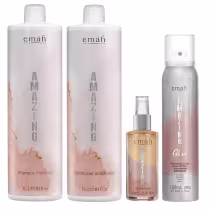 Imagem do produto Emáh Amazing - Shampoo 1L + Condicionador 1L + Óleo 60ml + Spray Antifrizz 150ml
