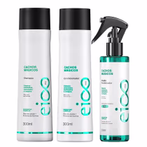 Imagem do produto Kit Eico Pro Cachos Mágicos - Shampoo 300ml + Condicionador 300ml + Fluido 200ml